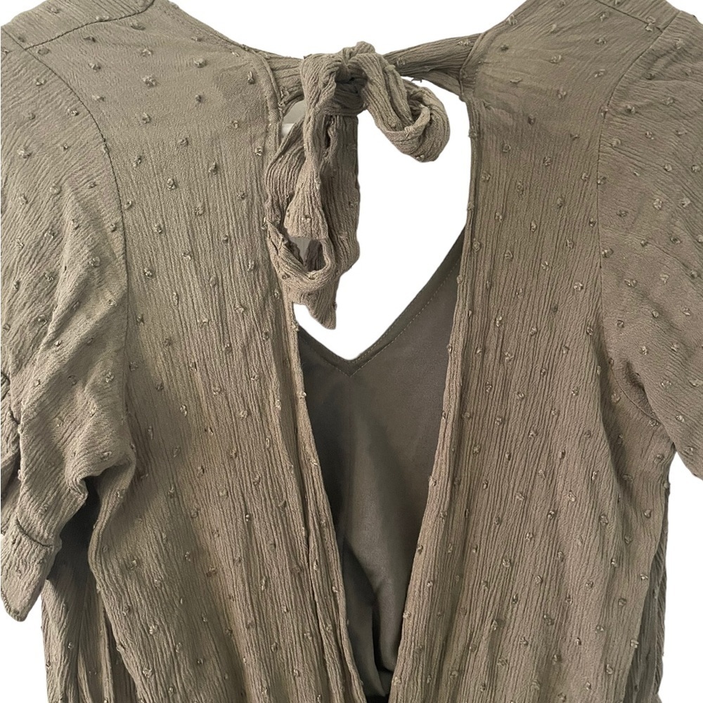 Molly Bracken Tie Back Romper Green Medium - Picture 9 of 10